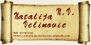 Natalija Velinović vizit kartica